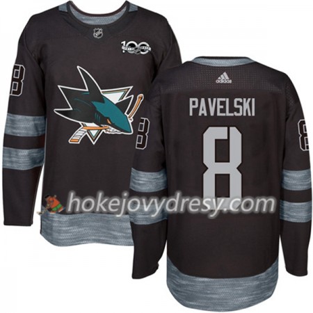 Pánské Hokejový Dres San Jose Sharks Joe Pavelski 8 1917-2017 100th Anniversary Adidas Černá Authentic
